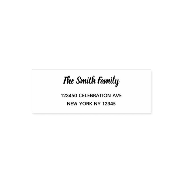 Family Name and Return Address Self-inking Stamp (Design)
