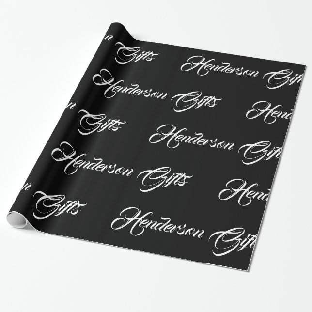 Family Name Any Name Christmas Holiday - Wrapping Paper (Unrolled)