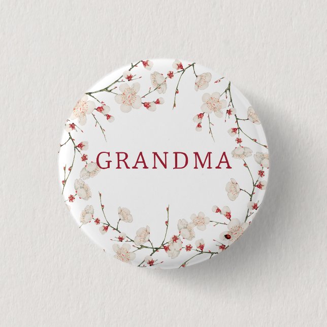 Family Name Baby Shower Button (Front)