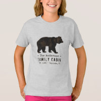 Family Name Cabin Rustic Brown Black Bear