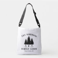 Family Name Cabin Rustic Country Trees Stylish