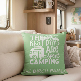 Family Name Camping Décor Cushion