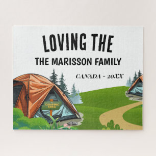 Family Name Camping Jigsaw Puzzle