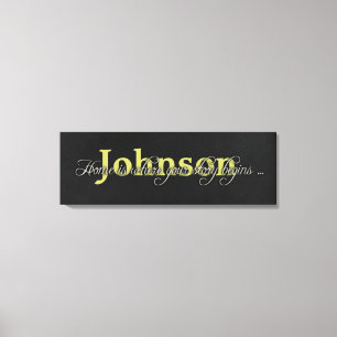 Family Name Canvas Print