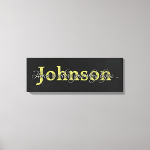 Family Name Canvas Print