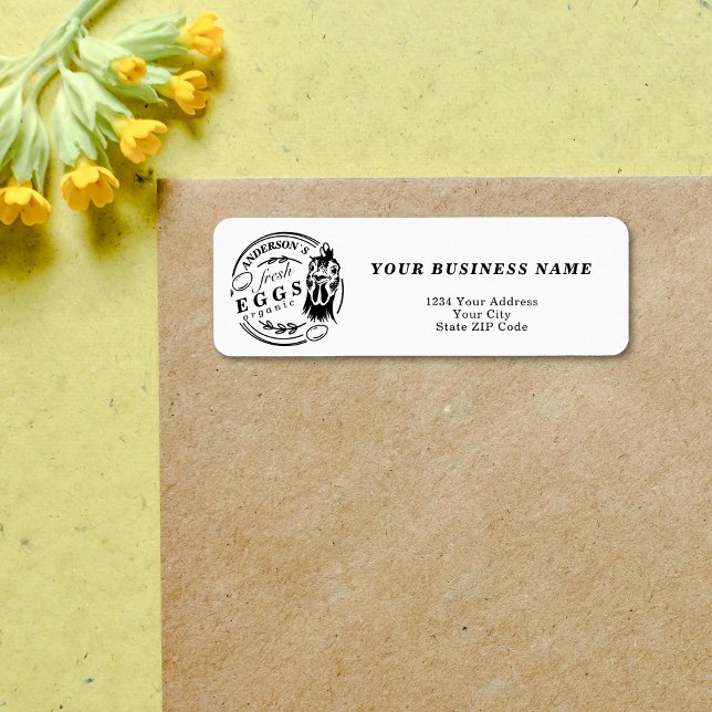 Family Name Chicken Egg Farm Decorative Address  (Family Name Chicken Egg Farm Decorative Address label)
