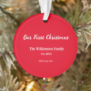 family name christmas holiday thanksgiving year ad ornament