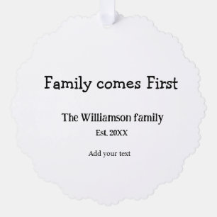 family name christmas holiday thanksgiving year ad tree decoration card