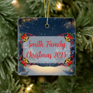 Family Name Christmas Ornament