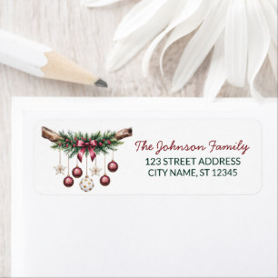 Family Name Christmas Ornaments Return Address