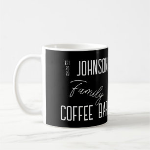 Family Name Coffee Black and white Mug