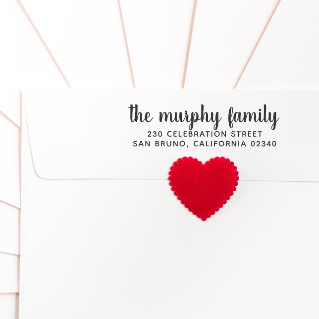 Family Name & Contact Information Return Address Rubber Stamp (Creator Uploaded)