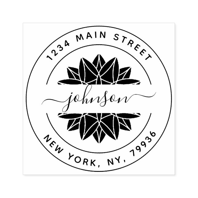 Family Name, Create Your Own Return Address Rubber Stamp (Imprint)