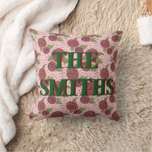 Family Name Cushion Floral Home Decor