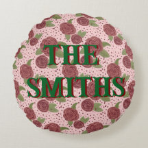 Family Name Cushion Floral Home Decor