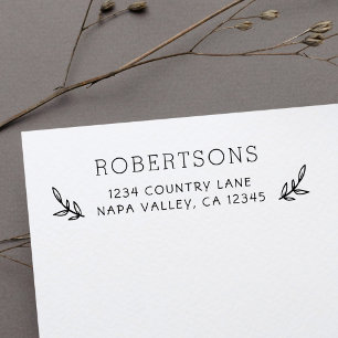 Family Name Custom Script Return Address Self-inking Stamp