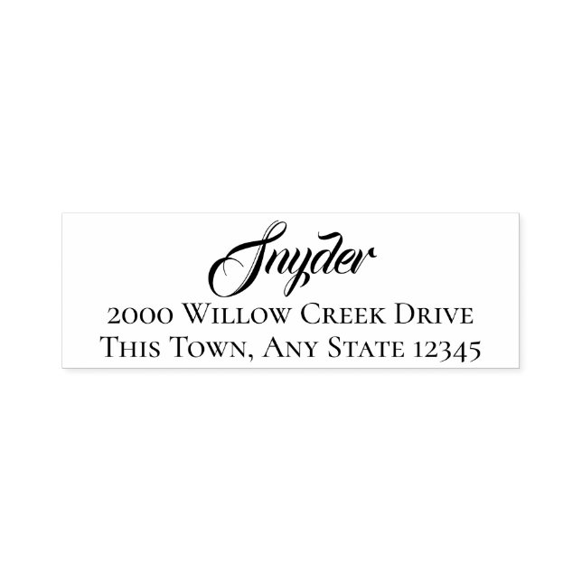 Family Name Custom Text Address Self-inking Stamp (Design)
