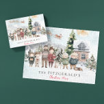 Family Name | Cute Family Portrait Jigsaw Puzzle<br><div class="desc">Transform your family memories into a fun and engaging activity with our "Family Name | Cute Watercolor Family Portrait" jigsaw puzzle. This beautifully crafted puzzle features a charming watercolor illustration of a family portrait, complete with personalised details like the family name and a festive holiday scene. Perfect for bringing loved...</div>