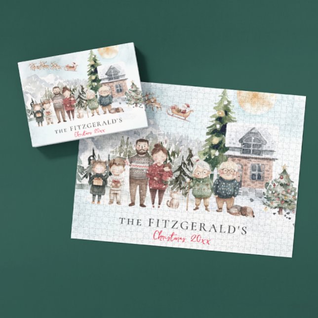 Family Name | Cute Family Portrait Jigsaw Puzzle (Creator Uploaded)