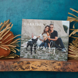 Family Name Established Date   Photo & Typography Plaque