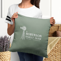 Family Name Farm Rustic Windmill Sage Green