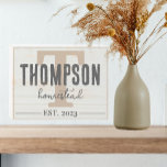 Family Name Farmhouse Style Homestead Wooden Box Sign<br><div class="desc">This beautiful farmhouse style wooden sign makes a sweet custom gift for family members or couples getting married. With neutral colours this sign is perfect for a variety of spaces.</div>