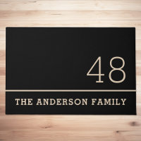 Family name house number black neutral