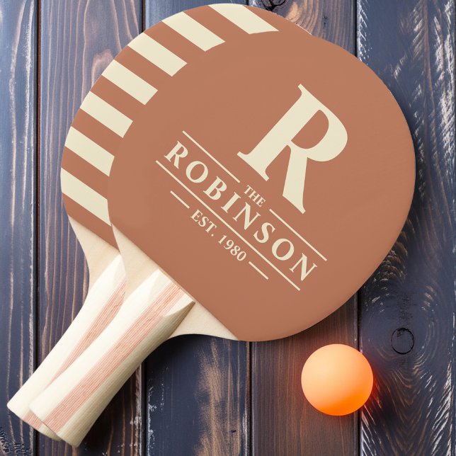 Family Name & Initial Polo Pale Rose Ping Pong Paddle (Creator Uploaded)