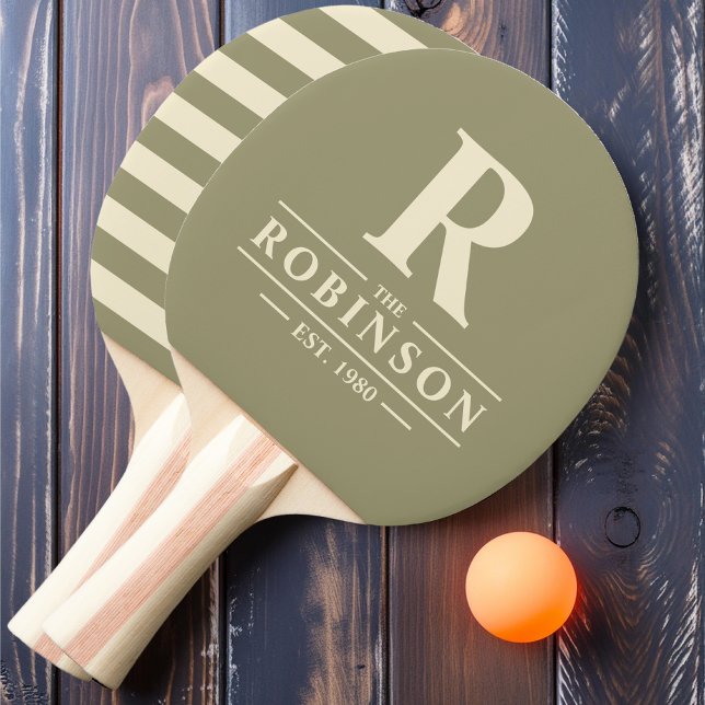 Family Name & Initial Polo Sage Meadow Ping Pong Paddle (Creator Uploaded)