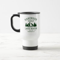 Family Name Lake House Forest Green Trees