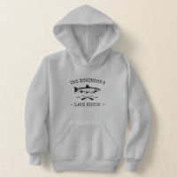 Family Name Lake House Rustic Fish Oars Grey