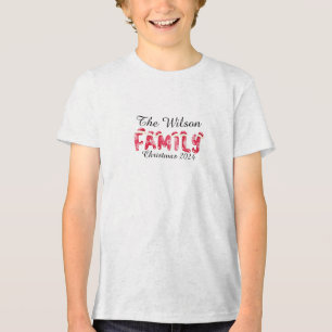 Family name matching Christmas Tri-Blend Shirt