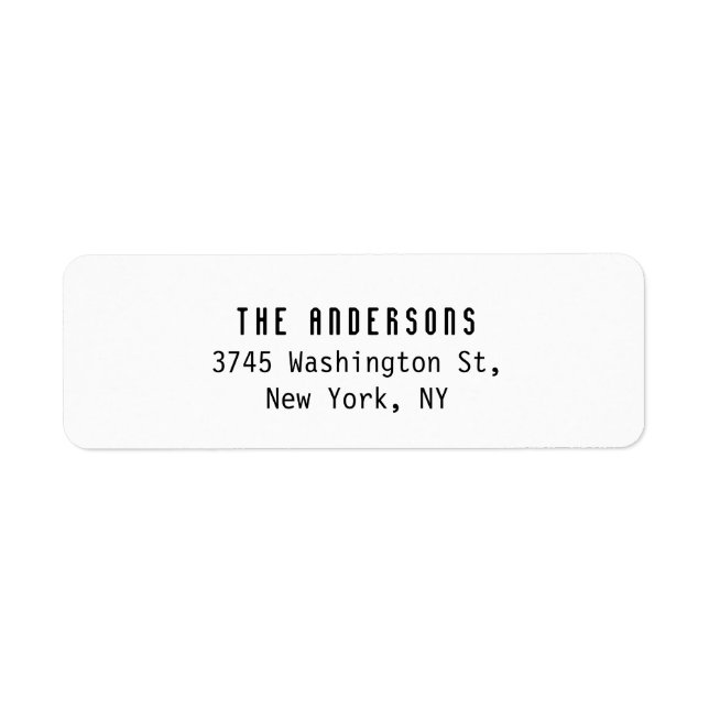 Family Name Modern Plain Professional Black White (Front)