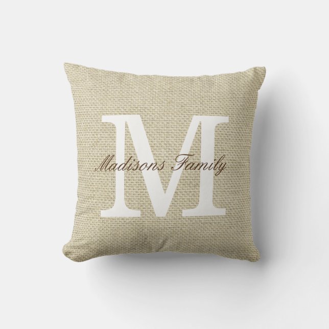 Family Name Monogram Cushion (Front)