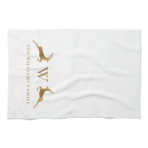 Family Name Monogram Gold Deer