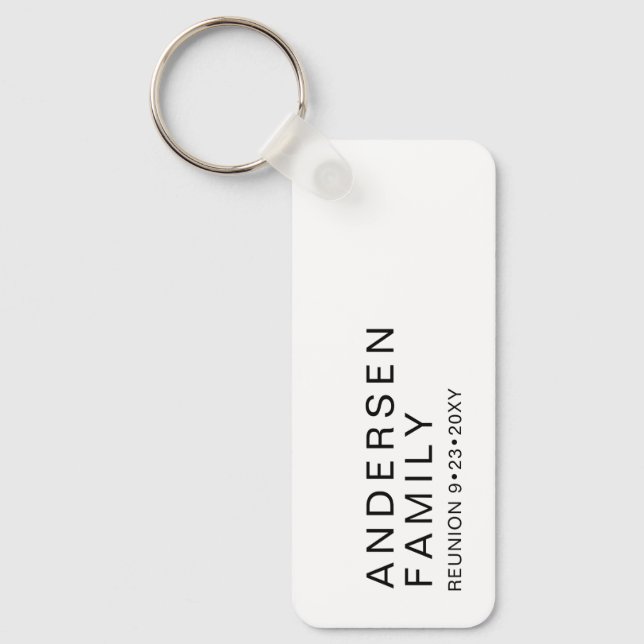 Family  Name Monogram Reunion Personalised  Key Ring (Front)
