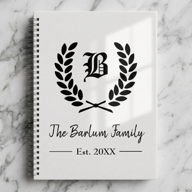 Family Name Monogram Spiral Notebook (Family Name Monogram Spiral Notebook)