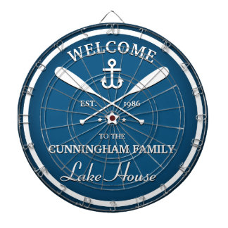 Family Name | Oars and Anchor Custom Blue Dartboard