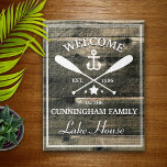 Family Name | Oars and Anchor Personalised Jigsaw Puzzle<br><div class="desc">Fun "welcome to the lake house" customised jigsaw puzzle.  Change the name,  the year and the name of your getaway (beach house,  cottage,  summer house,  etc.) to make this a wonderfully unique gift.</div>
