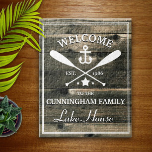 Family Name Oars and Anchor Personalised Jigsaw Puzzle