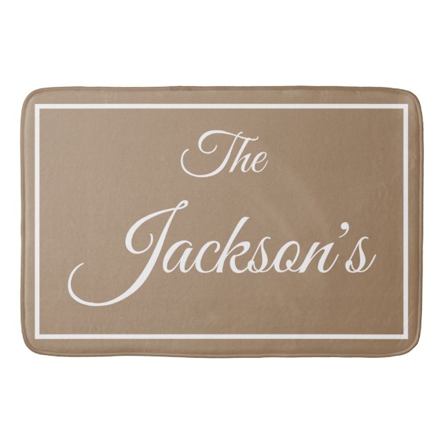 Family name personalised bath mat (Front)
