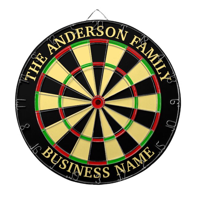 Family Name Personalised Blue Dartboard (Front)