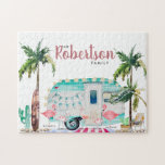 Family Name | Personalised Flamingo Family Jigsaw Puzzle<br><div class="desc">Personalised puzzle that the entire family will love. Featuring a fun watercolor flamingo family scene with spots to add your own family names. When it comes to home design we love the colour that flamingos add. Always a hit, no matter the recipient. Shop today for that extra special gift! We...</div>