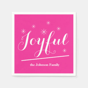 Family Name Personalised Paper Cocktail Napkins