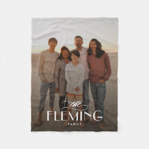 Family Name Personalised Photo Blanket Portrait