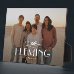 Family Name Personalised Photo Desktop Plaque<br><div class="desc">Simply personalise with your text and photo(s) and create a one-of-a-kind gift for yourself or someone you love! Background colour can be changed to any colour of your choice!</div>