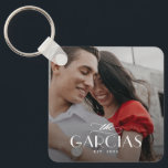 Family Name Personalised Photo Keychain<br><div class="desc">Keep your keys safe and spectacular with a personalised keychain. Designed by Berry Berry Sweet,  Modern Stationery and Personalised Gifts. Visit our website at www.berryberrysweet.com to see our full product lines.</div>