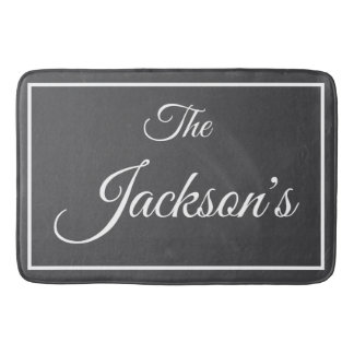 Family name personalized bath mat