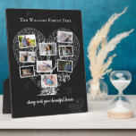 Family Name Photo Collage | Family Tree Heart Plaque<br><div class="desc">The Family Tree of Personalised Plaque displays photos of your family members on a beautiful heart tree, with family name and lovely quote. Display your family or multiple generations of photos, add as many photos as needed. Add your custom wording to this design by using the "Edit this design template"...</div>