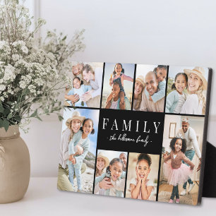 Family Name Photo Collage Plaque